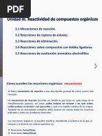 Unidad III - Reactividad de Compuestos Organicos