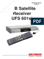 DVB Satellite Receiver UFS 601si: Operating Manual - Englisch