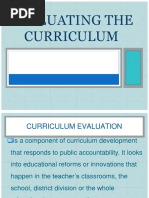 Evaluating The Curriculum