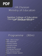 HR Division Ministry of Education