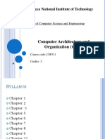 Computer Architecture and Organization (CAO) : Visvesvaraya National Institute of Technology