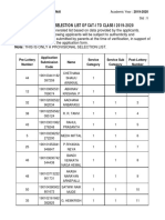 498808619cat I Provisional Selection List