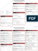 Examp Formula Sheets