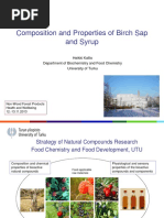 Composition and Properties of Birch Sap and Syrup