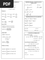 Tabla de Formulas