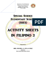 Special Science Elementary School (SSES) : Activity Sheets in Filipino 2