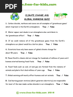 Environment Quiz - Climate Change and Global Warming