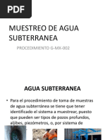 Muestreo de Agua Subterranea