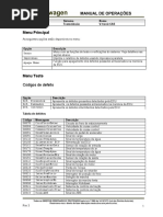 Menu Principal: Códigos de Defeito