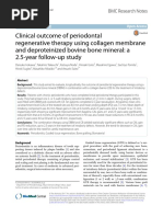 Clinical Outcome of Periodontal Regenerative Therapy Using Collagen Membrane and Deproteinized Bovine Bone Mineral: A 2.5-Year Follow-Up Study