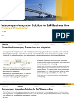 Intercompany Integration Solution For SAP Business One: Overview Presentation