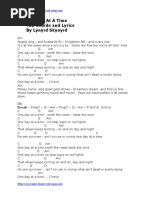 One Day at A Time Tab by Lynyrd Skynyrd