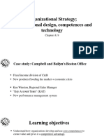 Organizational Strategy Organizational Design, Competences and Technology