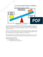 Equilibrio Hídrico y Control de Líquidos Ingeridos y Eliminados