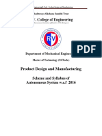 Product Design and Manufacturing: R.V. College of Engineering