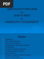 Orientation Program For New Nurses in Emergency Department