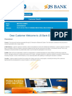 Dear Customer Welcome To JS Bank E-Statement !