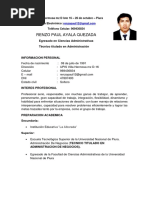 Curriculum Vitae Modelo