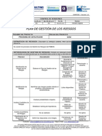  Plan de Gestión de Los Riesgos