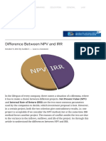 Difference Between NPV and IRR (With Comparison Chart) - Key Differences