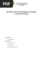 The Effects of Poor Parental Support On Student's Academic Performance