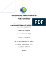 Diseño e Implementación de Un Sistema para La Selección y Reclutamiento de Personal Basado en Gestión Por Competencias