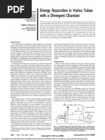 Energy Separation in Divergent