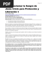 Como Reclamar La Sangre de Jesus para Proteccion y Liberacion PDF