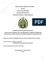 Analisis Multitemporal de La Deforestacion y Perdida de Cobertura Boscosa en El Predio Cedega Del Gobierno Regional de Madre de Dios