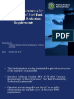 Operator Requirements For Incorporation of Fuel Tank Flammability Reduction Requirements