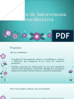 Proyectos de Intervención Socioeducativa