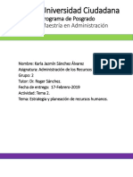 Estrategia y Planeación de Recursos Humanos.