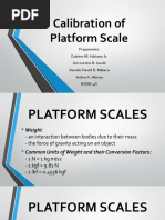 Calibration of Platform Scale Group 2 BSME 4A