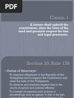 A Lawyer Shall Uphold The Constitution, Obey The Laws of The Land and Promote Respect For Law and Legal Processes