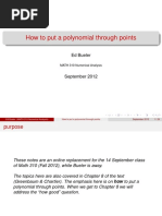 How To Put A Polynomial Through Points: Ed Bueler