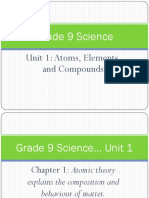 Grade 9 Science: Unit 1: Atoms, Elements, and Compounds