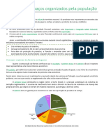 Tema III: Os Espaços Organizados Pela População