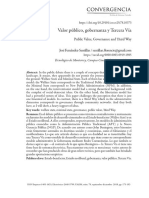 Fernández Santillán, José (2018) - Valor Público, Gobernanza y Tercera Vía.