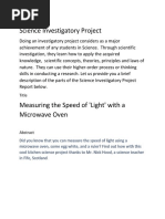 Science Investigatory Project