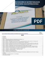 Relatório de Indicadores de Sustentabilidade Econômico-Financeira Das Distribuidoras