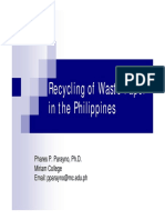 Recycling of Waste Paper in The Philippines: Phares P. Parayno, Ph.D. Miriam College Email: Pparayno@mc - Edu.ph