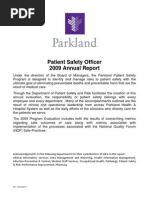 Patient Safety Officer 2009 Annual Report