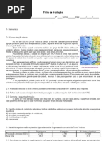 Ficha de Avaliação 1 - Geografia 8º Ano