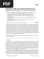 Sensors: Short-Term Traffic State Prediction Based On The Spatiotemporal Features of Critical Road Sections