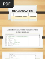 Beam Analysis: Dinesh Kumar A/L Selvakkumaran SX171709KAWF09