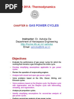 ESO 201A: Thermodynamics: Gas Power Cycles