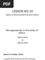 Lesson No 10: Nature of Ethical Problems & Their Solution