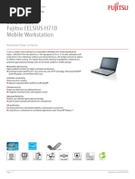 Fujitsu CELSIUS H710 Mobile Workstation: Data Sheet