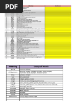 Vocabulary Word List