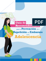 Guía de Recomendaciones para La Prevención de La Repetición Del Embarazo en La Adolescencia - Chile 2019